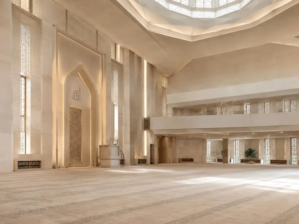 Cami Halı Altı Isıtma — yerden ısıtma Cami iç mekânında halı altı yerden ısıtma sistemi